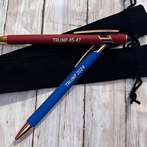 Trump 2024 Engraved Pen: Patriotic Gift with Stylus Tip