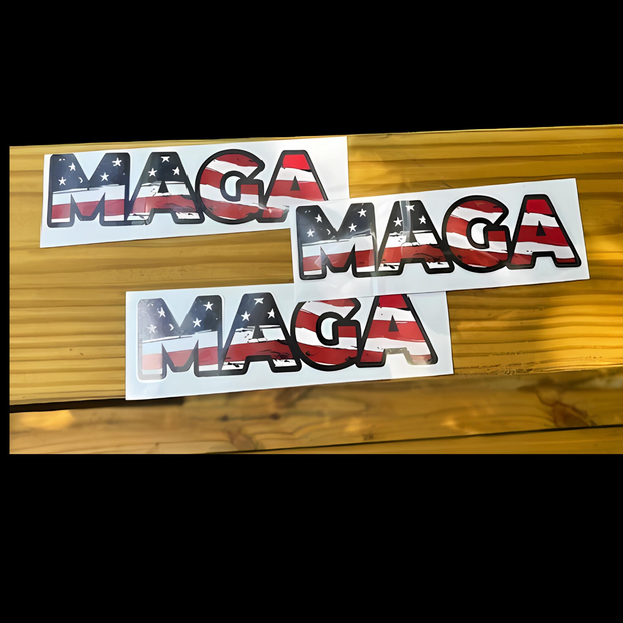 TRUMP 2024 Political Holographic Sticker Riding Lion In Front Of - Foto 7