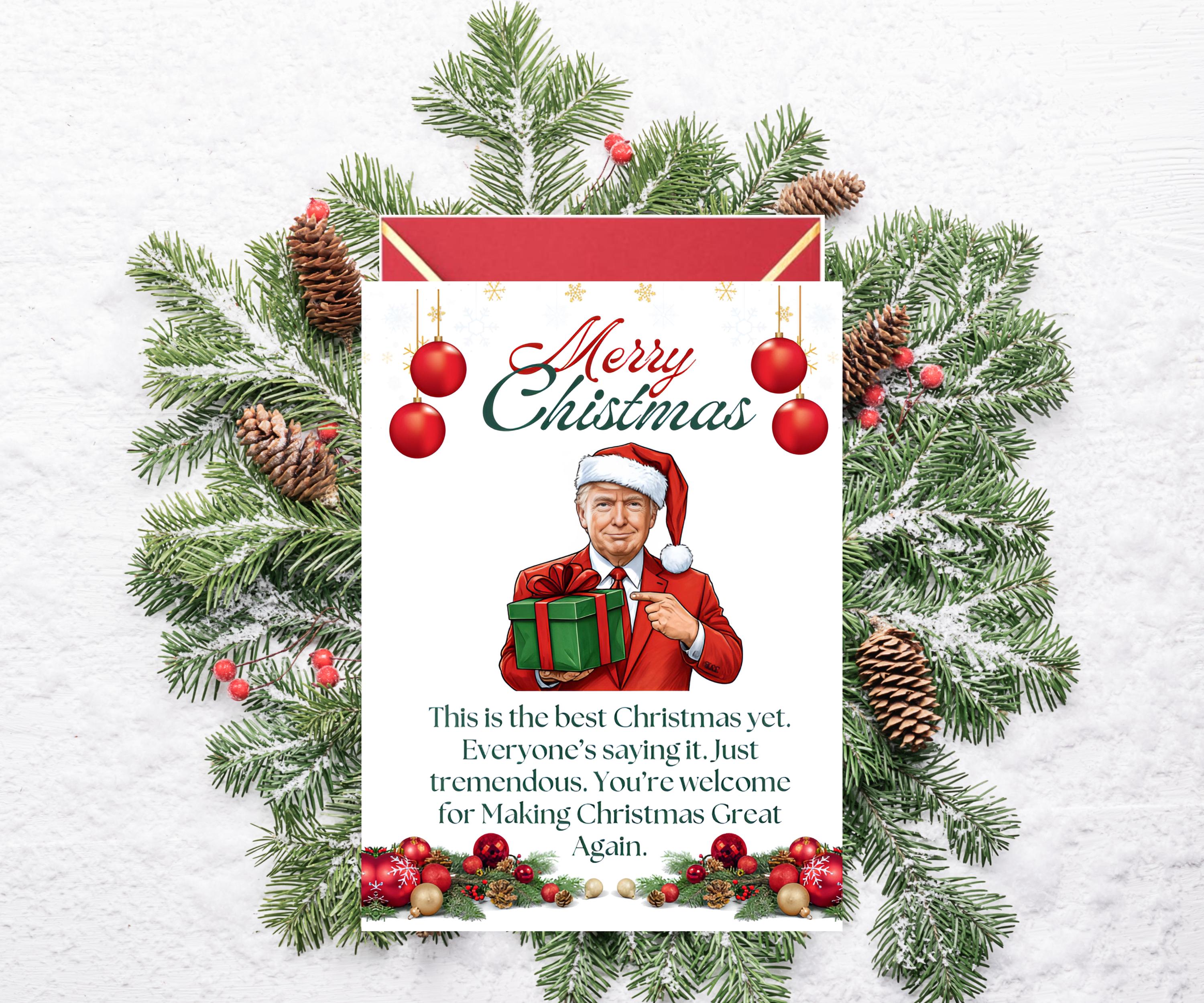 Watch Talking Trump Christmas Card - Wishes You A Merry Christmas In