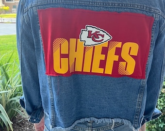 Kansas City Chiefs Jean Jacket Size Large L