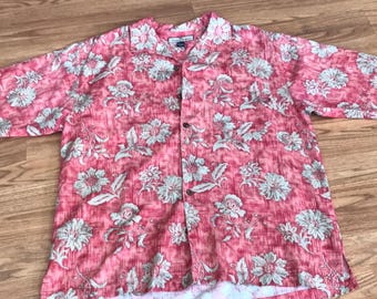 Camisa Tommy Bahama con botones 100 % seda M Medium