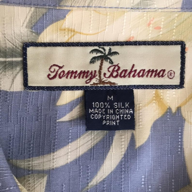 Tommy Bahama Hemdknopf Down 100% Seide M Medium Bild 5