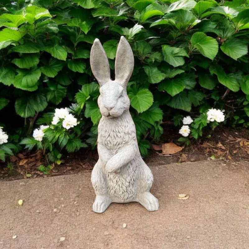 Rabbit Garden Statue - Etsy