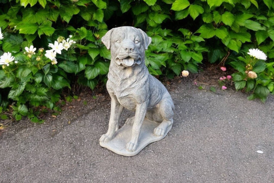 Rottweiler Dog Figure, Large Rottweiler Dog Sculpture, Outdoor Pet ...