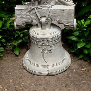 Massive Eagle on Bell Statue, Stone Guardian Bird Figure, Concrete ...