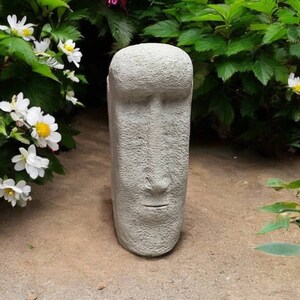 Massive Easter Island Head Sculpture, Concrete Moai Head Style ...