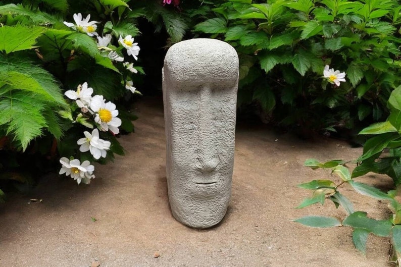 Massive Easter Island Head Sculpture, Concrete Moai Head Style ...