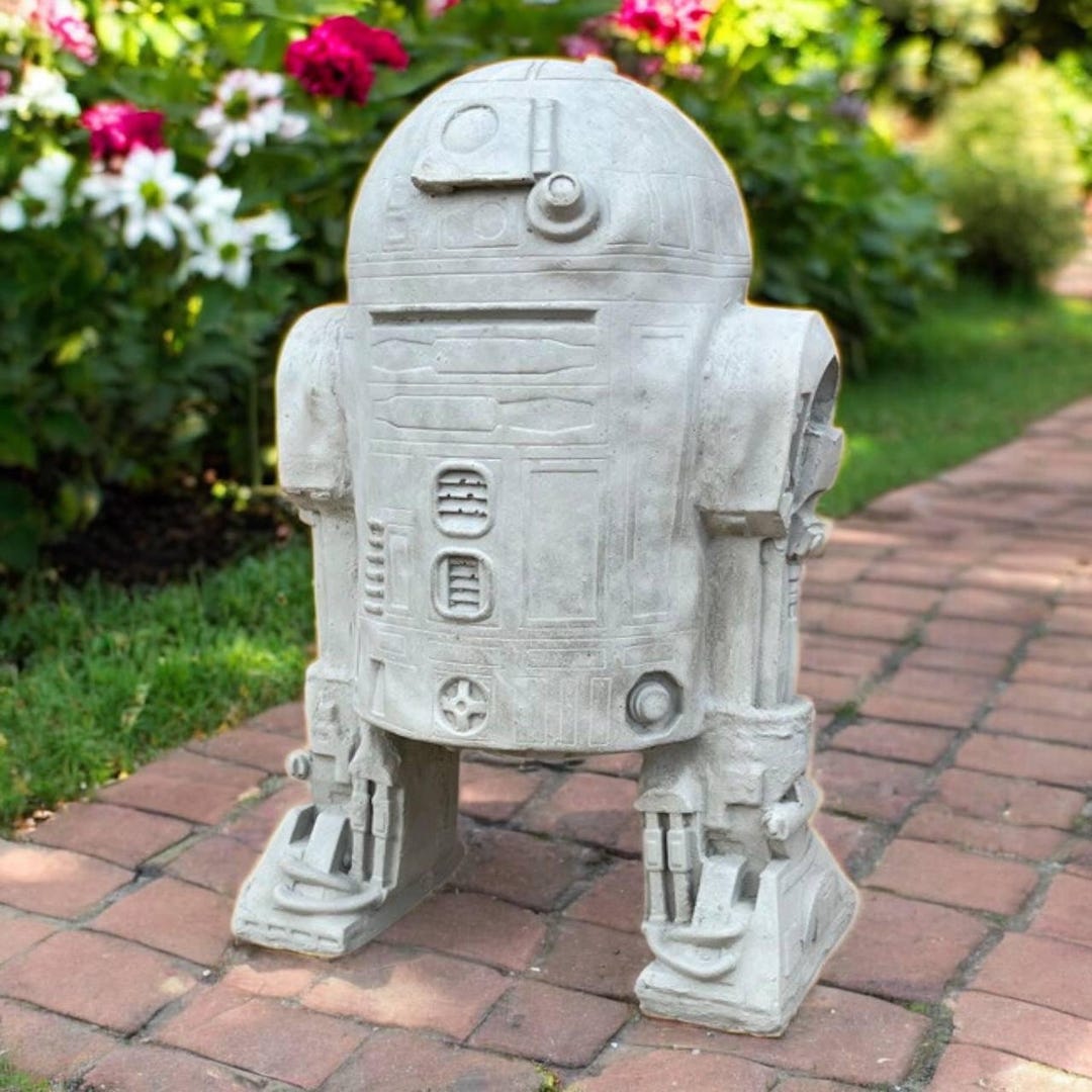 Robot Decaration Concrete Robot, Gift for Friend, Yard Decoration, Outdoor Robot ...