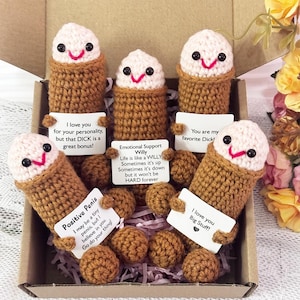 Funny Crochet Penis,Crochet Willy,Positive Penis,Emotional Support Willy,Crochet Funny Adult Gift,Anniversary Gift,Valentine&#39;s Day Gag Gift