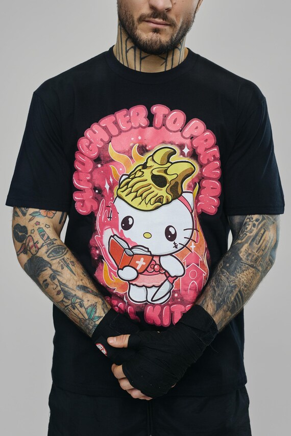 ミュージシャン Slaughter To Prevail - Hell Kitty White Slaughter to Prevail - Hell Kitty - White T-Shirt