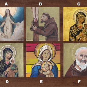 Cartes de voeux religieuses catholiques - impressions de mes peintures originales à la main