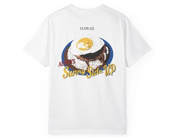 ハワイのお土産Tシャツ ― ロコモコ、いつも晴れの日 | 手描きアート、ユニセックス リラックスフィット
