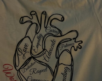 Work of heart-custom t-shirt-ambulatorio.creations