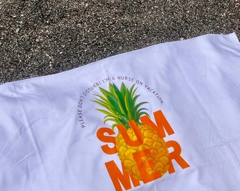 SUMMER beach towel-personalise-clinic.creations