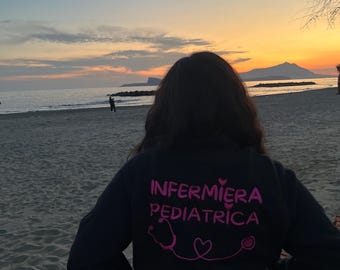 PEDIATRIC NURSE - embroidered brushed sweatshirt - clinic.creations