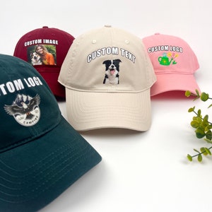 Custom Print Cotton Hat with Your Pet Photo , Custom Logo Caps Personalized Picture Hat for Men and Women,Gift Idea，Photo Baseball Hat