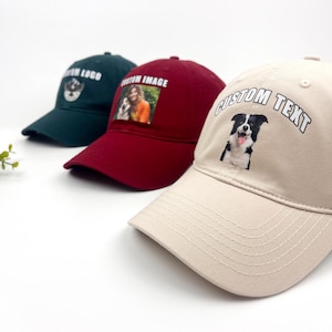 Custom Hat With Picture , Personalized Pet Portrait Hat，Photo Hat for Dad hats for Men and Women,Gift Idea，Photo Cotton Baseball Hat