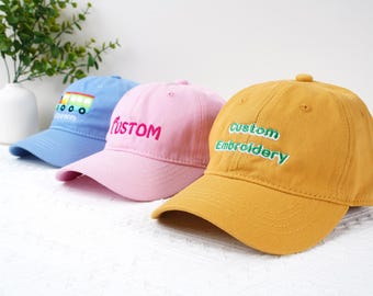 Custom Embroidered Kid Baseball Cap, Custom Logo Text Hat, Personalized Hat, Children Hat, Baby Hat,Birthday Christmas Gift,Suitable 52-56cm