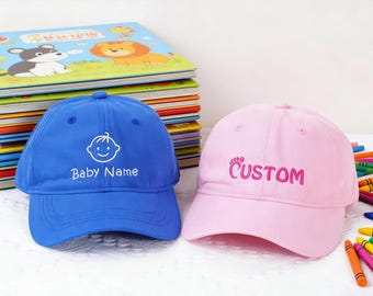 Custom Kid Name Baseball Cap, Embroidered Logo Text Hat, Personalized Hat, Children's Hat, Baby Hat,Birthday Christmas Gift,Suitable 52-56cm