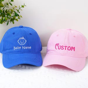 Custom Kid Name Baseball Cap, Embroidered Logo Text Hat, Personalized Hat, Children&#39;s Hat, Baby Hat,Birthday Christmas Gift,Suitable 52-56cm