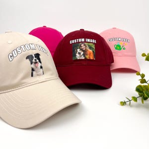 Custom Pet Photo Caps Personalized Picture Hat for Men and Women,Custom Print  Hat with Your Logo , Unique Gift Idea，Pet Portrait Hat