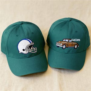 Logo Custom Embroidered Baseball Hat, Embroidered 3D Text Hat，Party Hats,Gift for Dad Mom Him Her Boyfriend,Bride Hat,unisex cotton dad hats