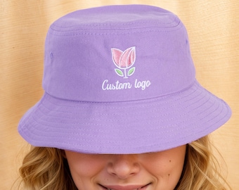 Aangepast logo emmerhoed Gepersonaliseerde emmerhoed Geborduurde tekst Wandelen Campinghoed Zomerhoed Reishoed, feesthoed, cadeau voor vader, moeder, hem, haar