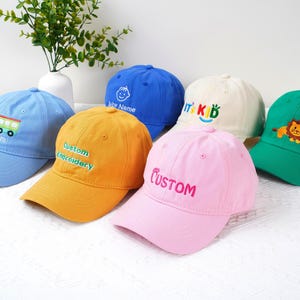 Embroidered Logo Kids Hat, Custom Text Baseball Cap, Personalized Hat, Children&#39;s Hat, Baby Hat, Birthday Christmas Gift, Suitable 52-56cm