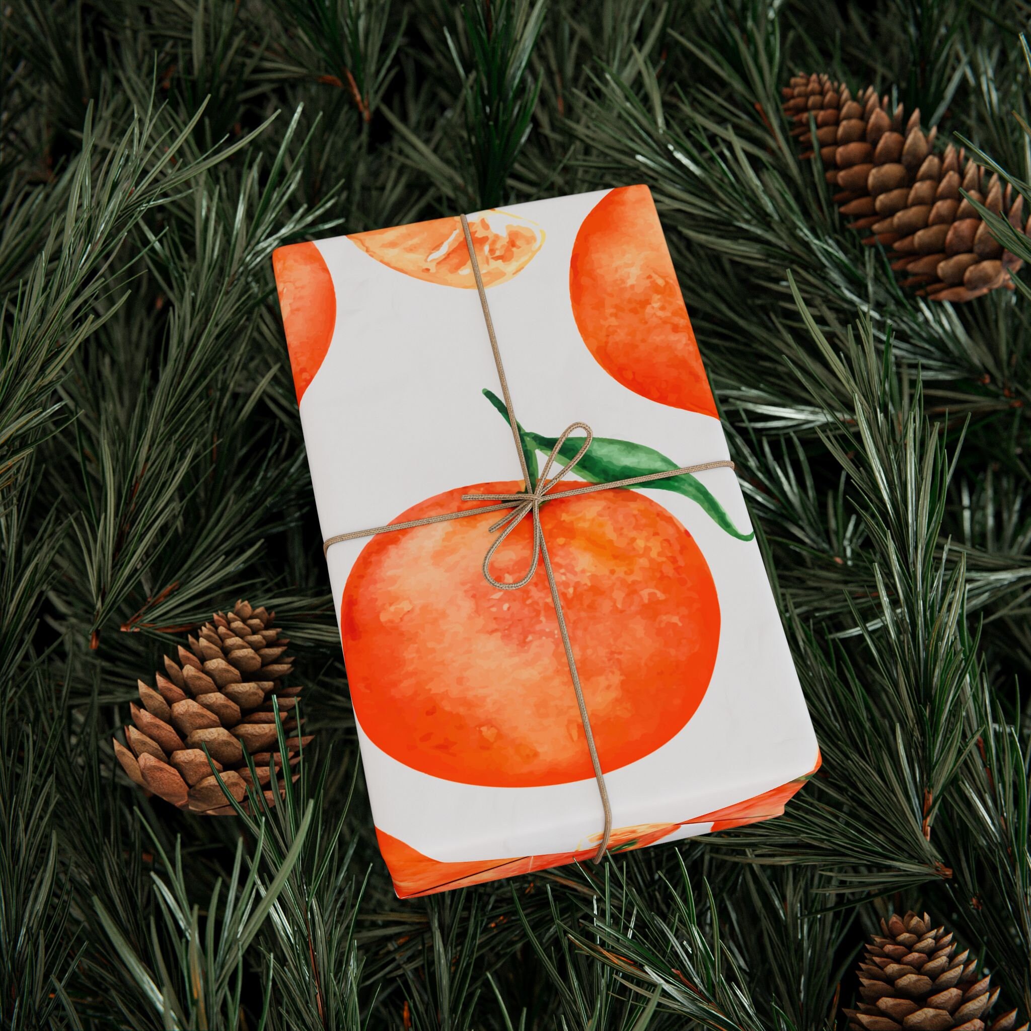 Orange/ Fruit Wrapping Paper for Birthday/ Holiday/ Christmas/ Just ...
