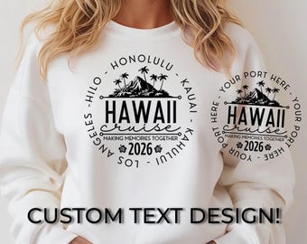 Hawaiian Cruise 2026 PNG, Personalized Custom Family Cruise Hawaii Vacation, Cruise Sublimation Design,  Family Hawaii Cruise 2026