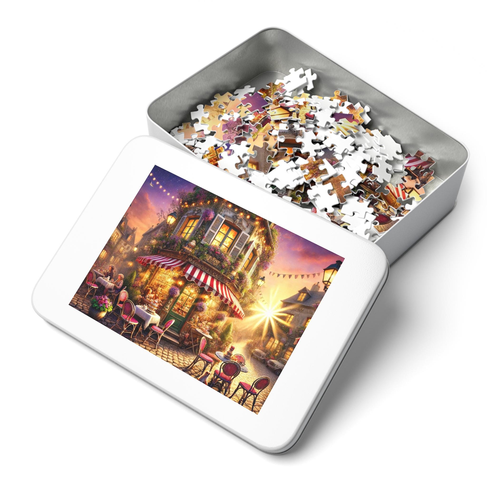 Enchanted Café at Sunset Jigsaw Puzzle (30, 110, 252, 500