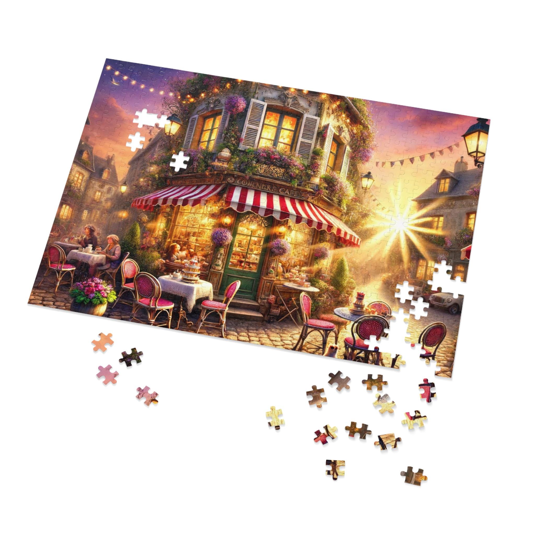 Enchanted Café at Sunset Jigsaw Puzzle (30, 110, 252, 500