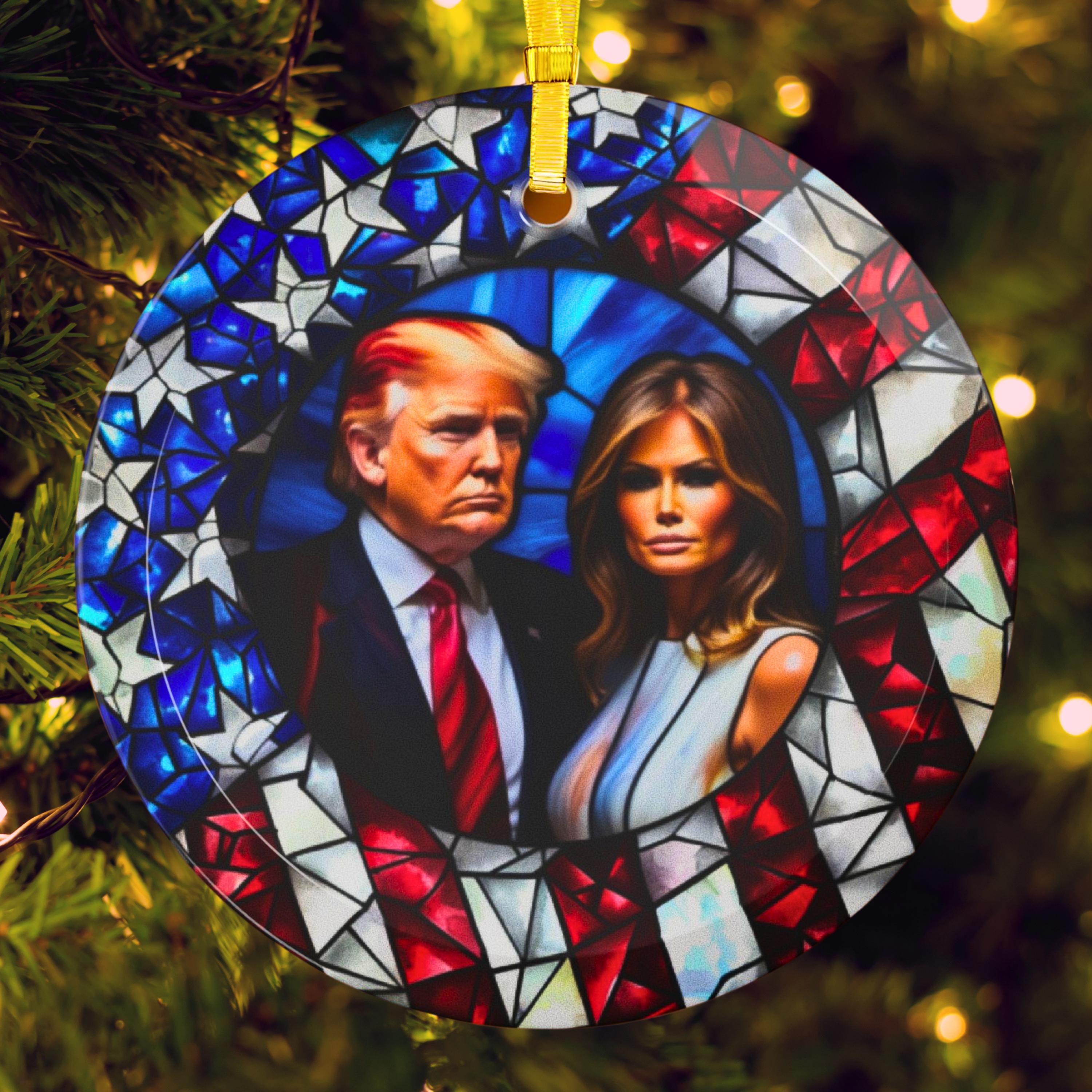 President Donald Trump and Melania Trump 45 47 Merry Christmas 2024