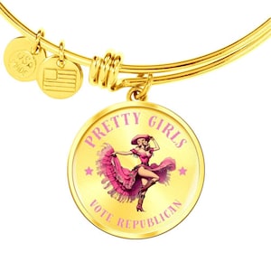 Personalized MAGA Fine Jewelry Collection Bangle Bracelet President Donald Trump 45 47 Republican Conservative Patriot Stocking Stuffer Gift