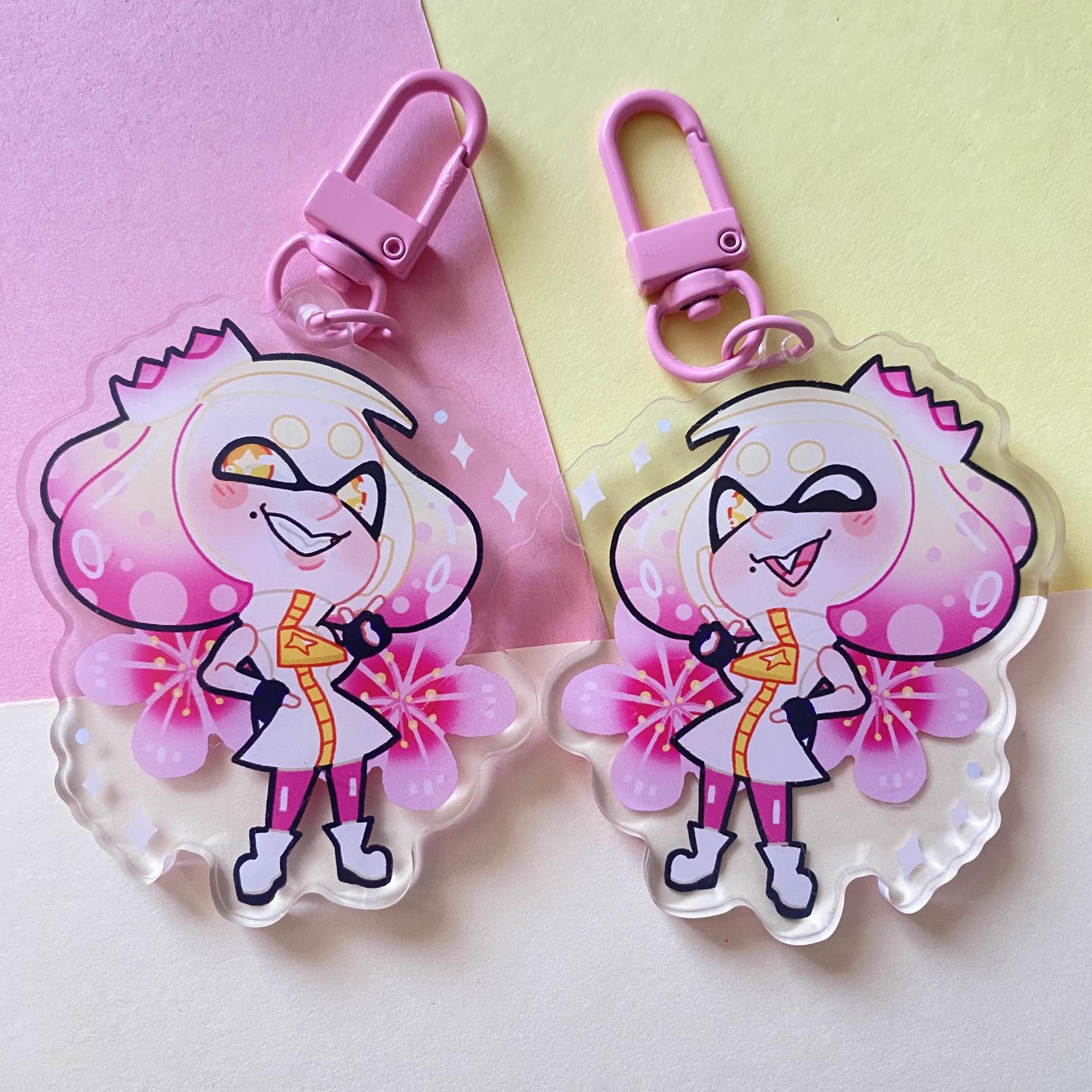 Splatoon 2 Keychains Splatoon + Flowers 2'5 Acrylic Keychains - Etsy