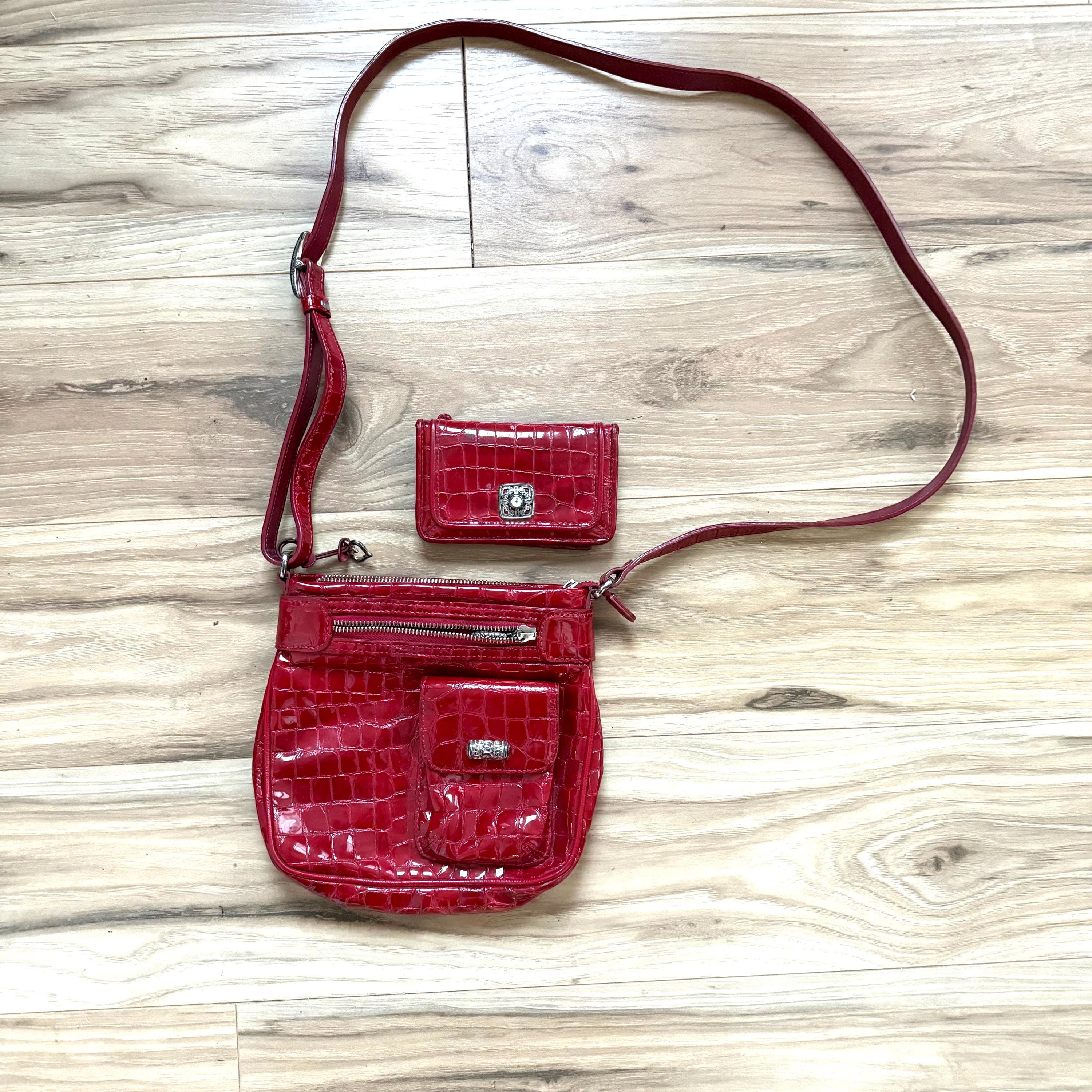 Brighton Red Leather Heart Bag - Etsy