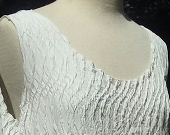 Natural White Silk Tank Maxi Dress