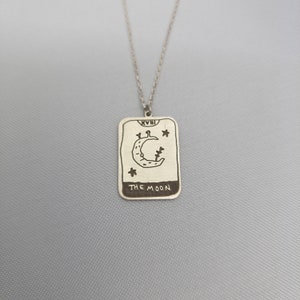 Maanverlichte tarotkaarthanger - sieraden geïnspireerd door de sterren