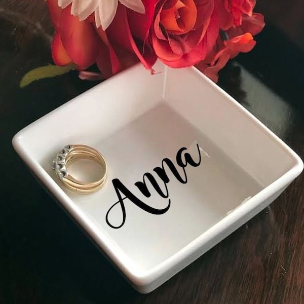 Personalized Ring Dish, Custom Jewelry Dish, Bridal Party Gift