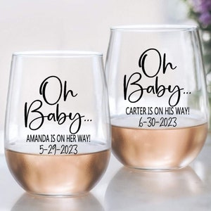 Oh Baby! Baby Shower Wine Glass or Tumbler Decals, Glasses NOT Included