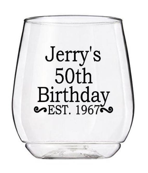 Personalized Birthday Wine Glass Decals Custom Established - Etsy