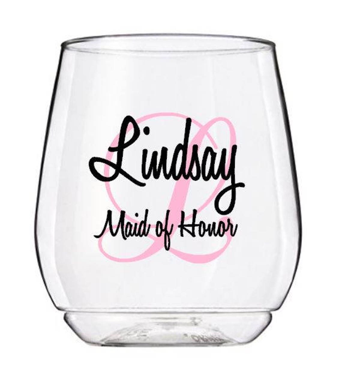 Personalized Wine Glass Decal Monogram With Name and Title Etsy