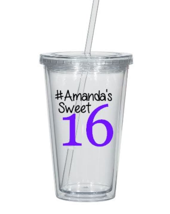 Sweet 16 Tumbler Decals Personalized 16th Birthday - Diy Personalized Tumblers With Straws Sweet 16 Tumbler Decals Personalized 16th Birthday - Diy Personalized Tumblers With Straws