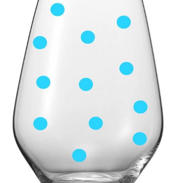 Dot Glass Decals, Wedding  Wine Glass Decals, Polka Dot Decals, Glasses NOT Included