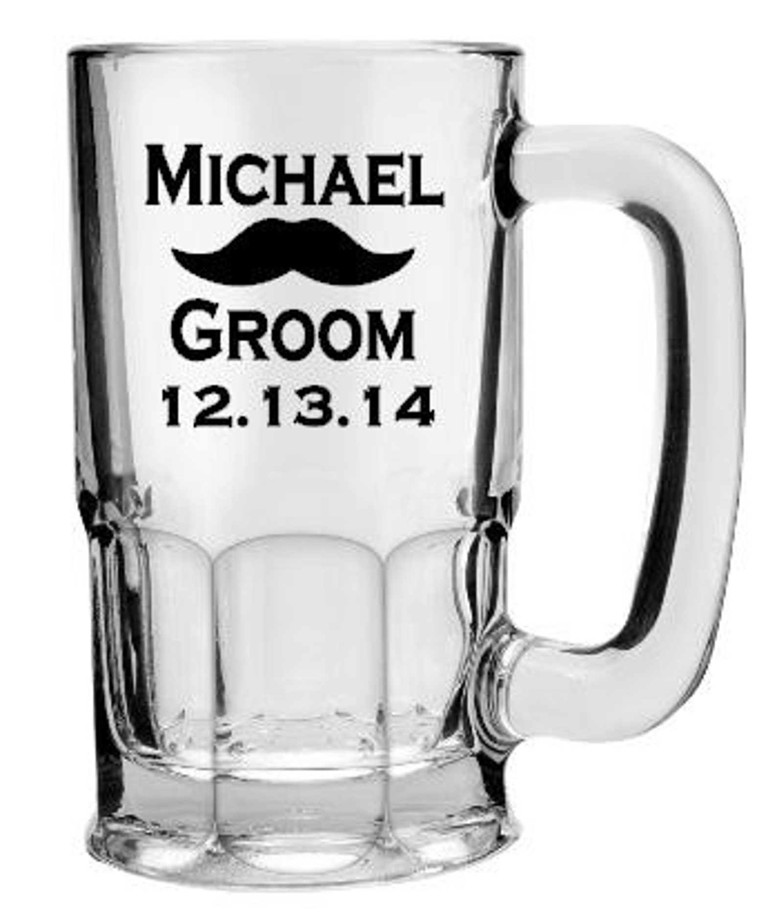 Beer Stein Decals, Pilsner Glass Decals, Mustache Bachelor Decals