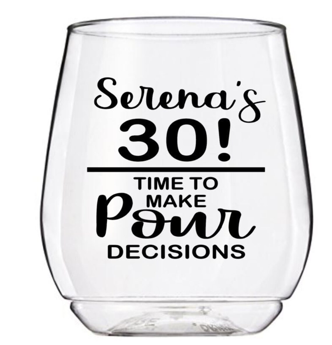 Personalized Birthday Wine Glass Decal Custom Birthday Wine Etsy