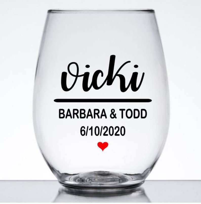 Wedding Party Wine Glass DecalsCustom Bridal Party Decals Etsy