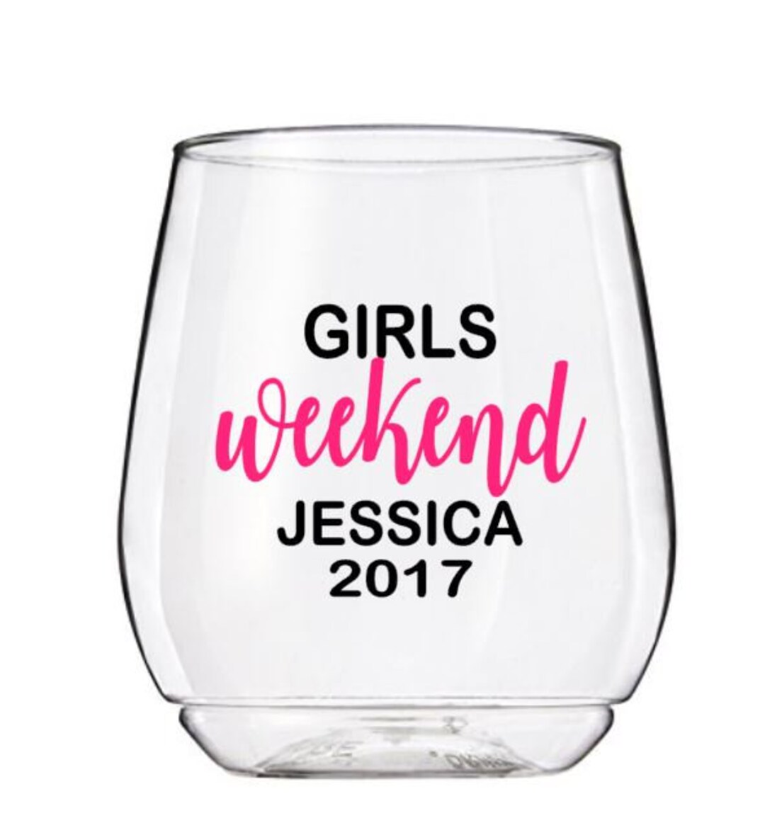 DIY Custom Wine Glass Decals, Girls Weekend Party Decals, Personalized