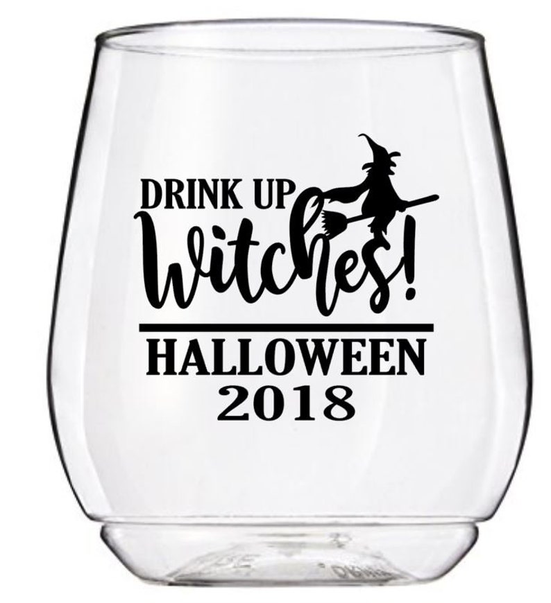 Halloween Wine Glass Decal Party Pack Halloween Wine Glass Etsy