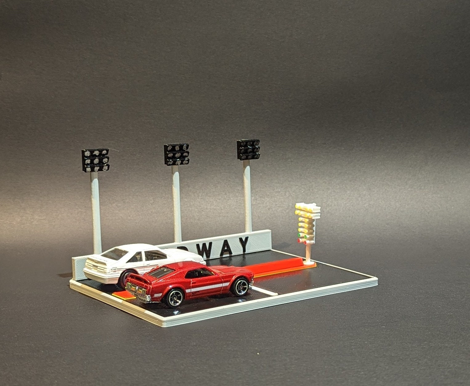 Miniature Drag Strip Diorama - Perfect for Hot Wheels and 1/64 Scale ...